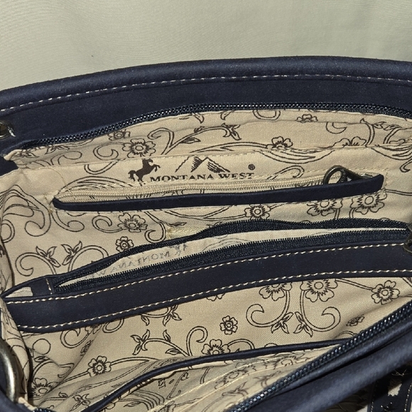 Montana West 100% Leather Texas Star Shoulder Bag - Picture 9 of 16